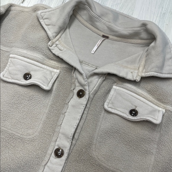 Free People Ruby Jacket Stone Color Button-Up Jacket Sz S - Picture 7 of 14